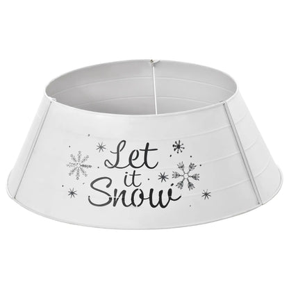 Metal Christmas Tree Collar, 26 Inch, Holiday Decoration, White Christmas Trees at Gallery Canada