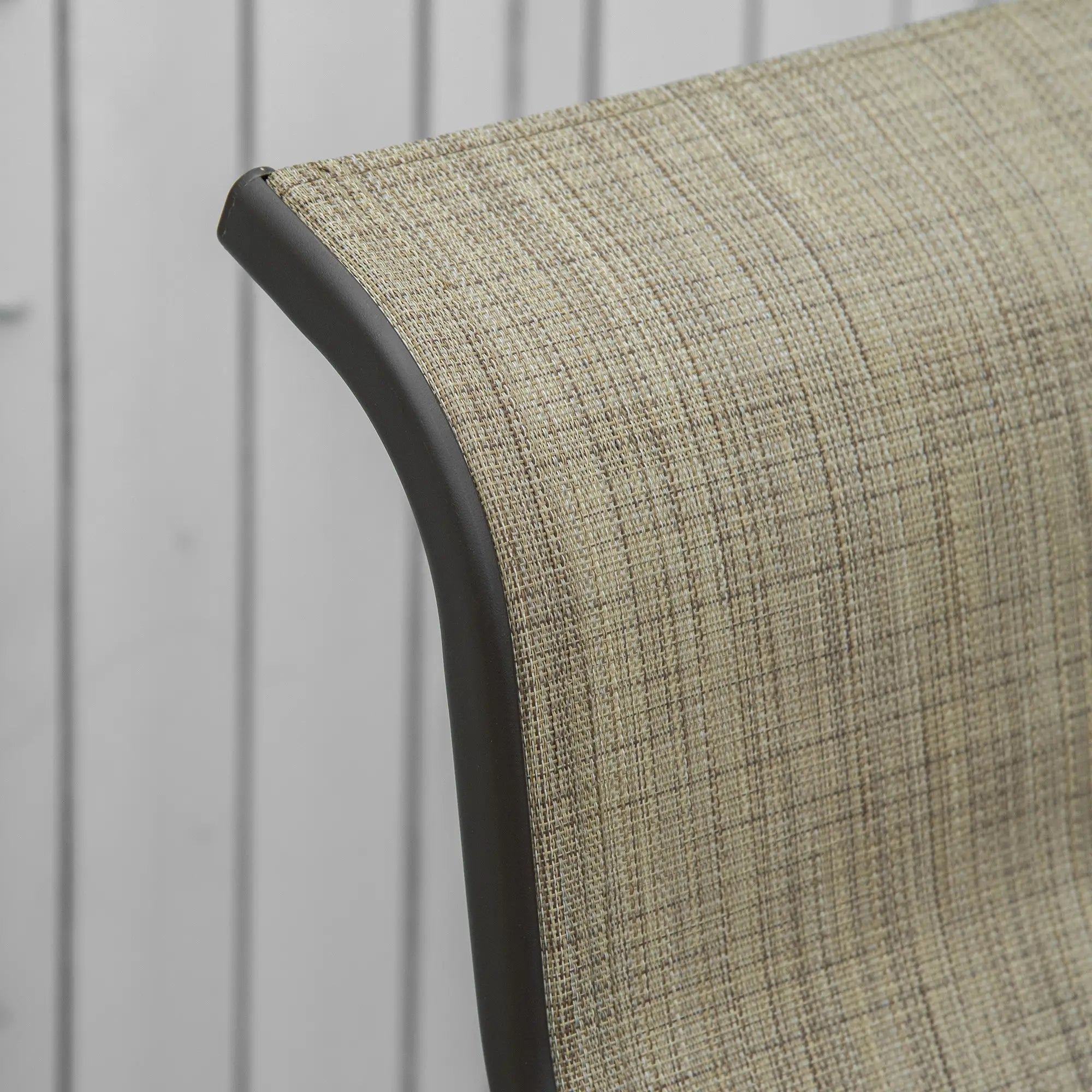 Patio Glider with Mesh Fabric, Outdoor Rocking Chair, Brown Flaxen, Brown Outdoor Gliders at Gallery Canada