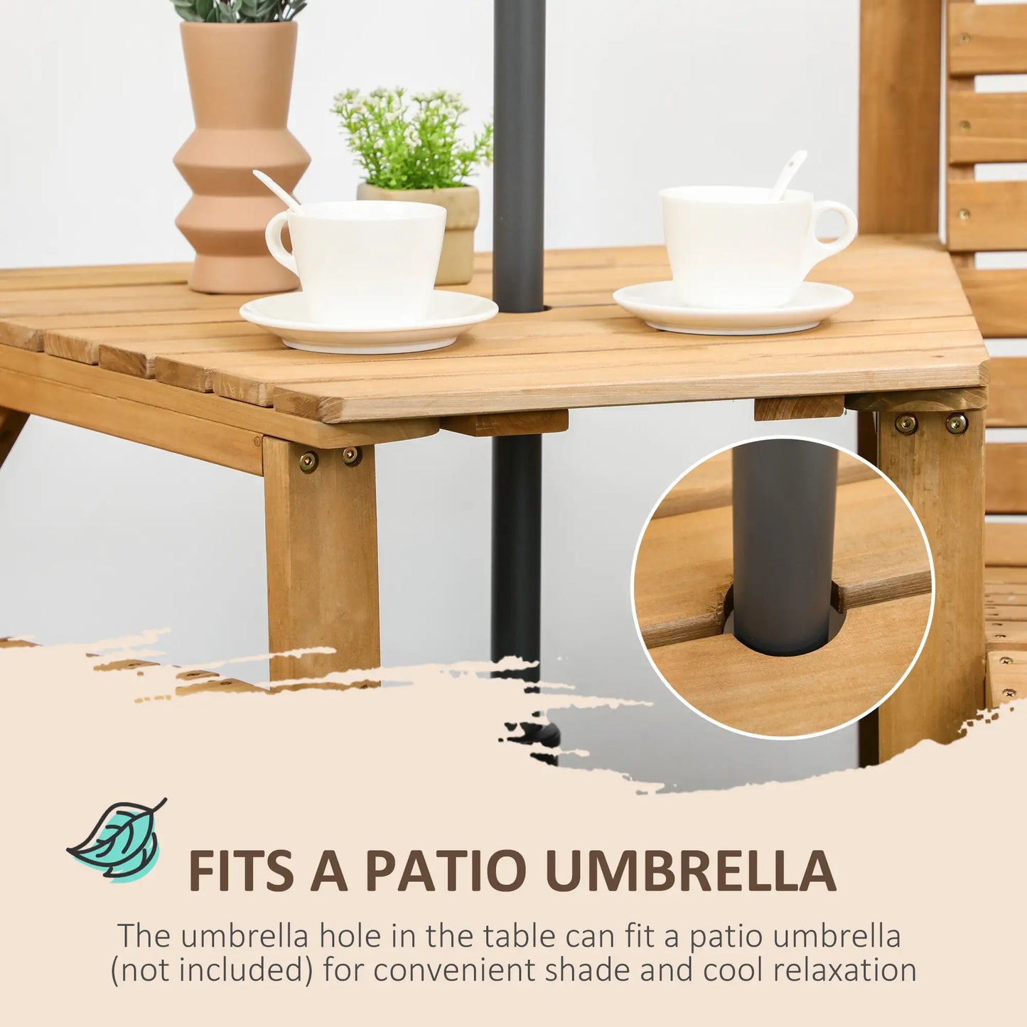 3Pcs Outdoor Bench Set, Backyard, Balcony, Light Brown Outdoor Benches at Gallery Canada