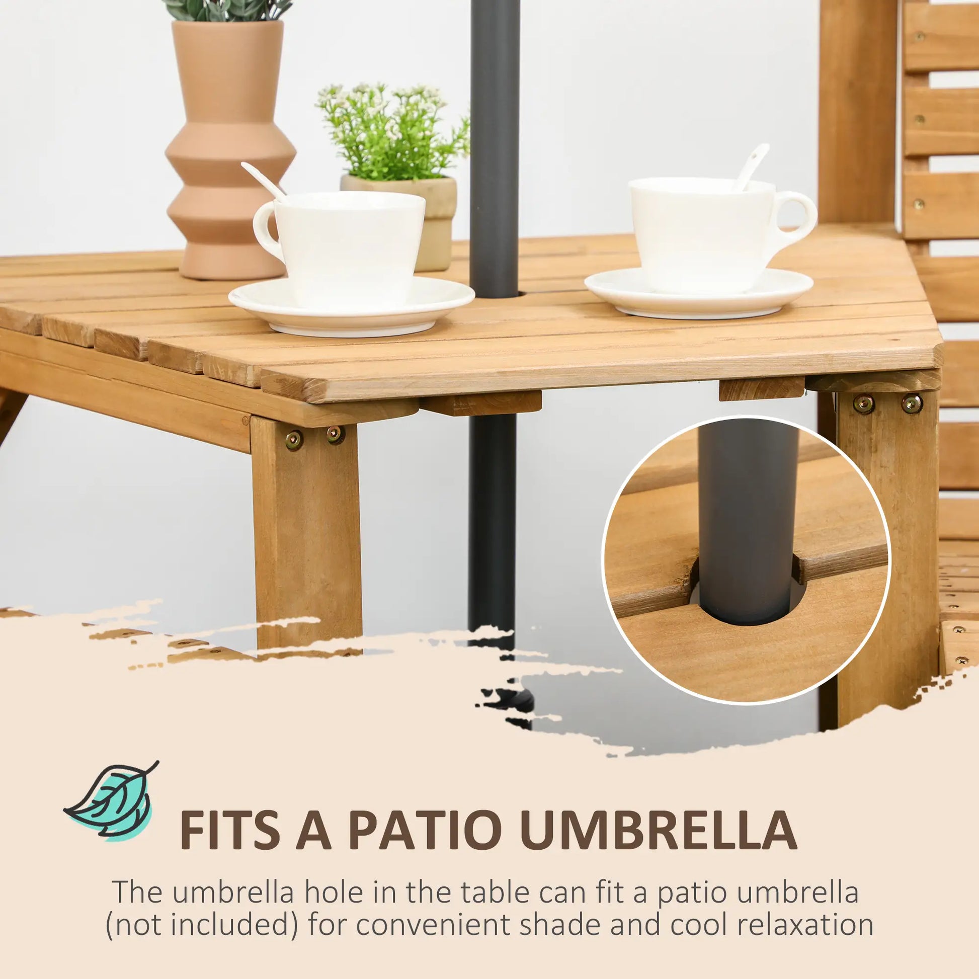 3Pcs Outdoor Bench Set, Backyard, Balcony, Light Brown Outdoor Benches at Gallery Canada