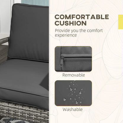 5-Piece Patio Furniture Set, Armchair, Stool, Table, Cushions, Outdoor Wicker Sofa Patio Furniture Sets at Gallery Canada