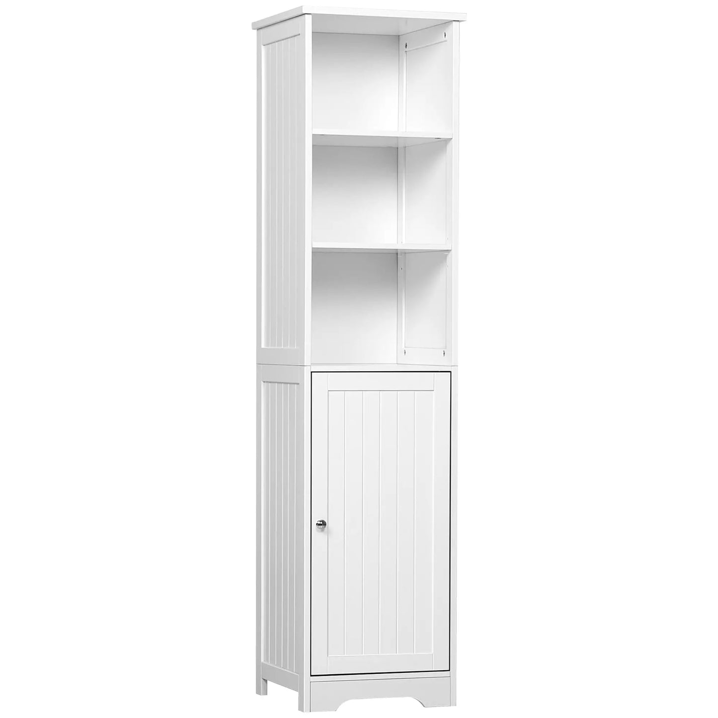 Tall Bathroom Storage Cabinet, Adjustable Shelf, 3 Open Shelves, White Bathroom Cabinets at Gallery Canada