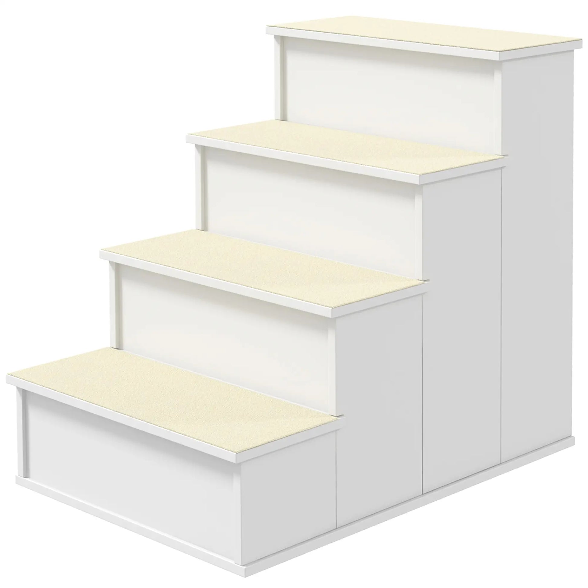 Pet Stairs for Bed, Cat Ladder for Couch, Non-Slip Carpet, 15.7" x 23.2" x 21.3", White Dog Stairs White at Gallery Canada