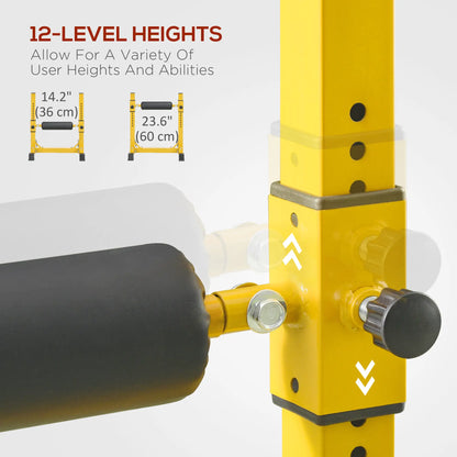 Bulgarian Split Squat Stand, 12-Level Adjustable, Yellow Squat Machine at Gallery Canada