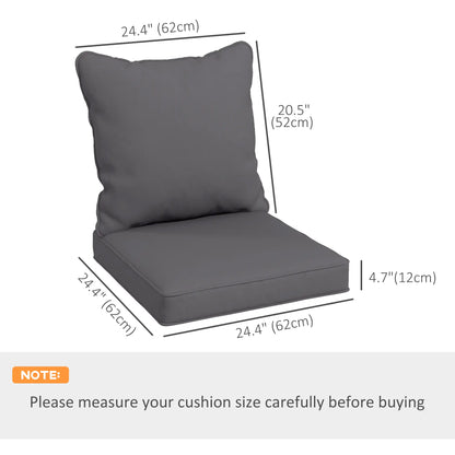 Seat Cushion Back Pillows Set of 2, Patio Chair Cushions, Dark Grey Patio Chair Cushions at Gallery Canada