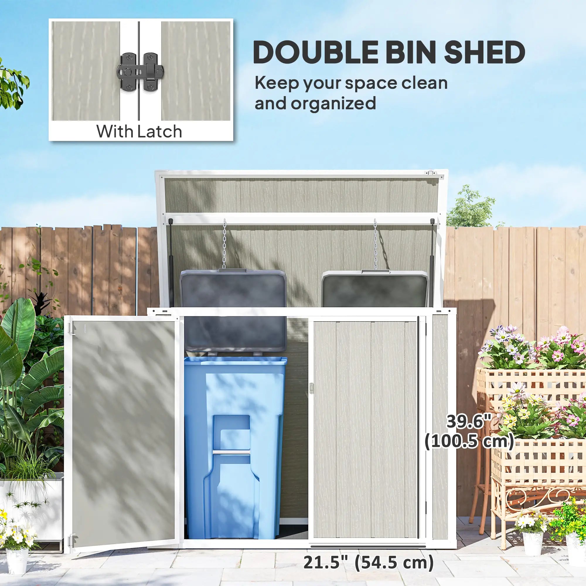 41 Cu Ft Outdoor Storage Shed, Lockable, Light Grey Sheds at Gallery Canada