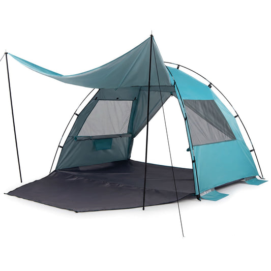 Beach Tent Sun Shelter, Canopy, Extended Floor, Vent Windows, Blue Canopies Blue at Gallery Canada