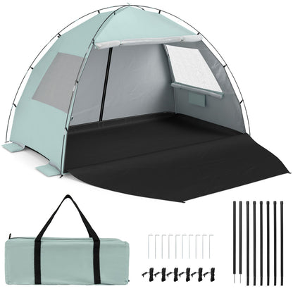 Pop-Up Beach Tent, UPF50+ Sun Shelter Canopy, Green Canopies Green at Gallery Canada
