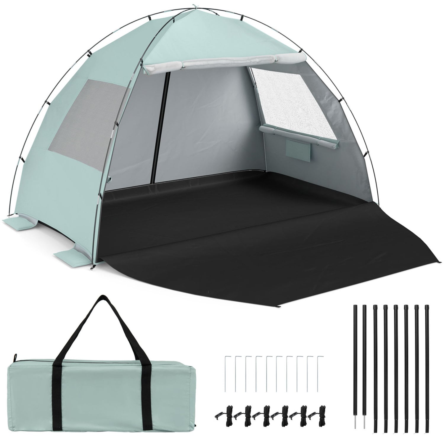 Pop-Up Beach Tent, UPF50+ Sun Shelter Canopy, Green Canopies at Gallery Canada