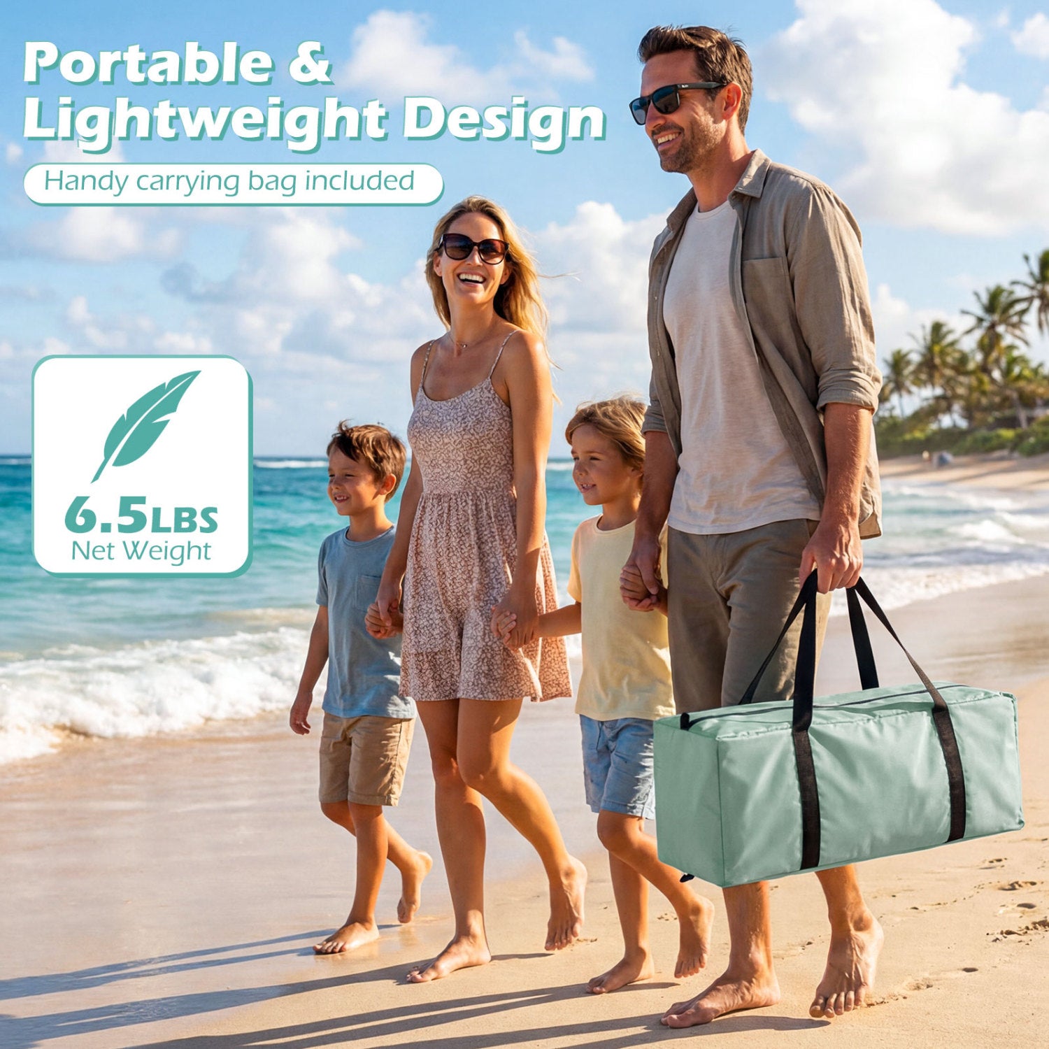 Pop-Up Beach Tent, UPF50+ Sun Shelter Canopy, Green Canopies at Gallery Canada