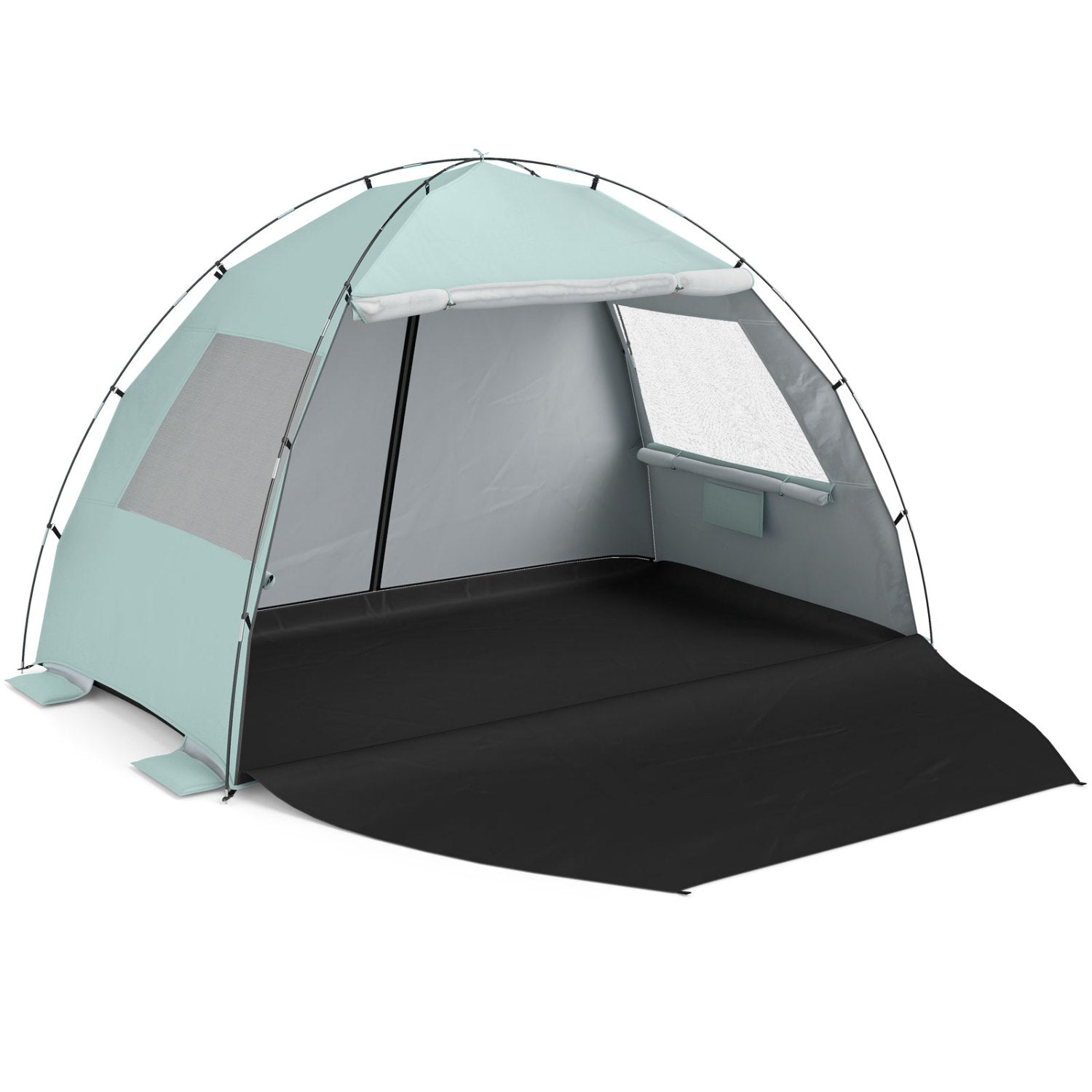 Beach Tent Sun Shelter, With Extended Floor, Vent Windows, Green Canopies Green at Gallery Canada