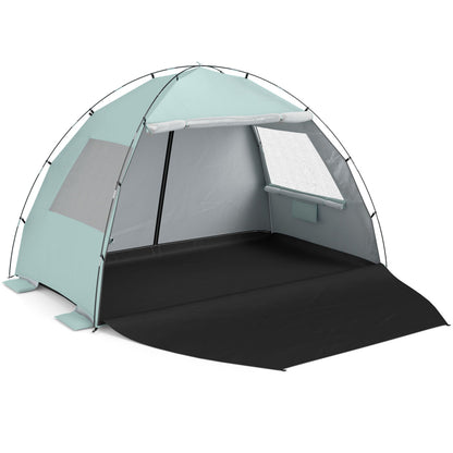 Beach Tent Sun Shelter, With Extended Floor, Vent Windows, Green Canopies Green at Gallery Canada