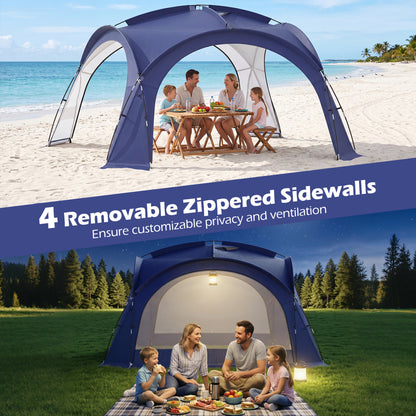 Beach Tent for 12-15 People, Easy Setup Dome Canopy, Blue
