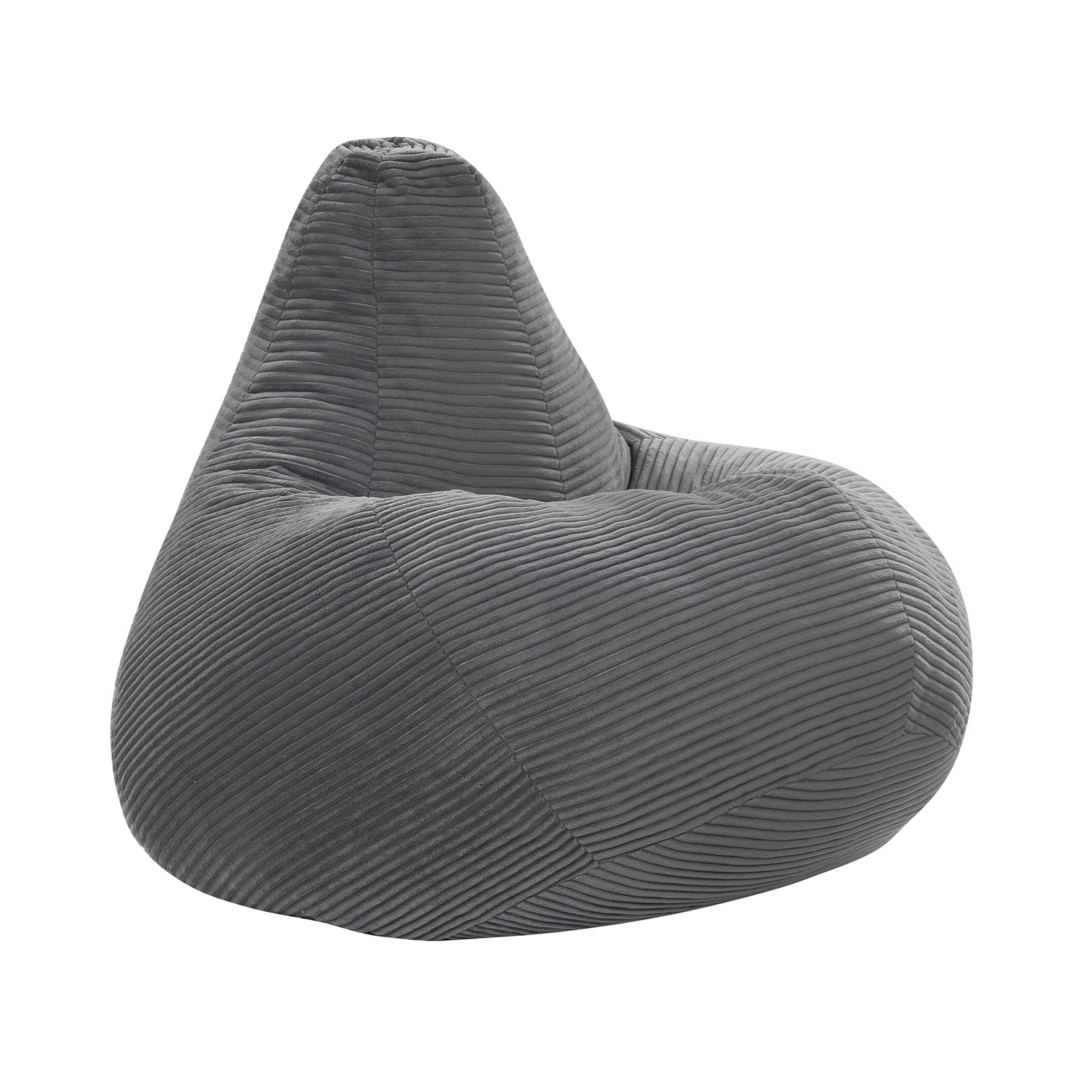 Bean Bag Chair, Accent Sofa, Corduroy Cover, Soft Sponge Filling, Gray Sofas & Loveseats at Gallery Canada