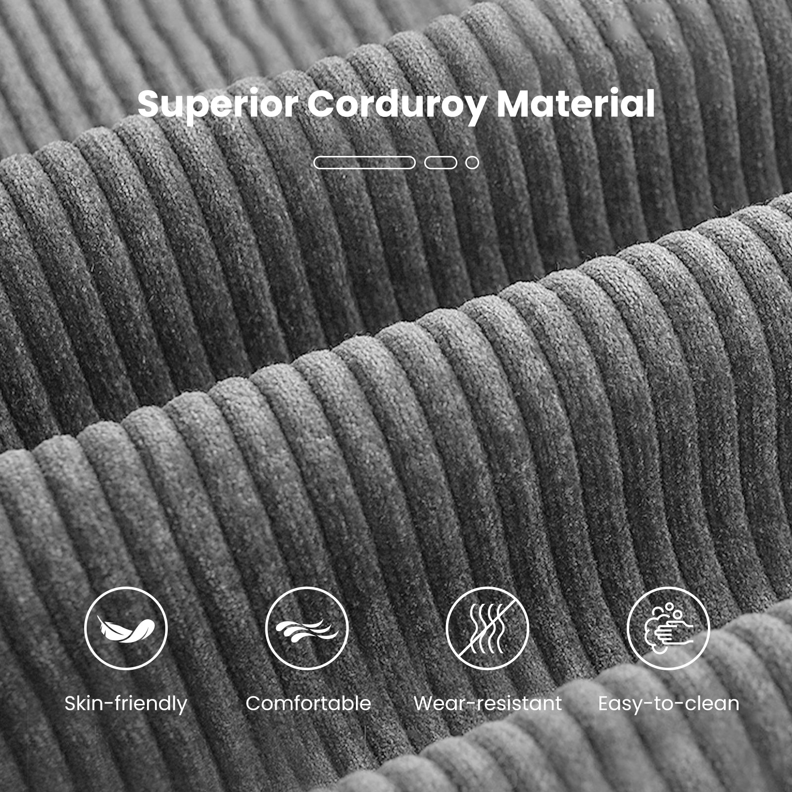 Bean Bag Chair, Accent Sofa, Corduroy Cover, Soft Sponge Filling, Gray Sofas & Loveseats at Gallery Canada