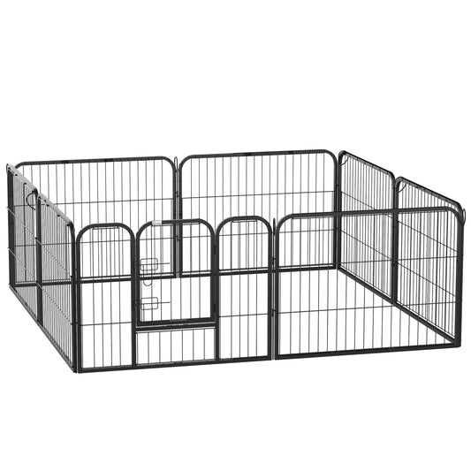 8 Panel Heavy Duty Dog Playpen 23.5" Height for Small Medium Dogs - Gallery Canada