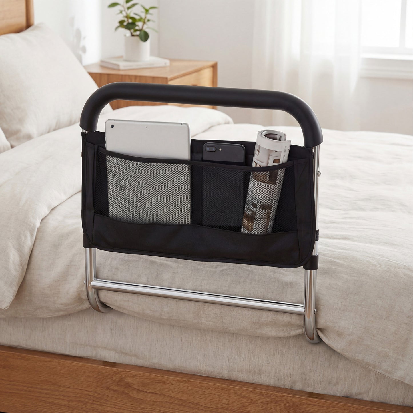 Bed Rails for Elderly Adults and Height Adjustable Bed Assist Safety Railings, Black Health Care at Gallery Canada