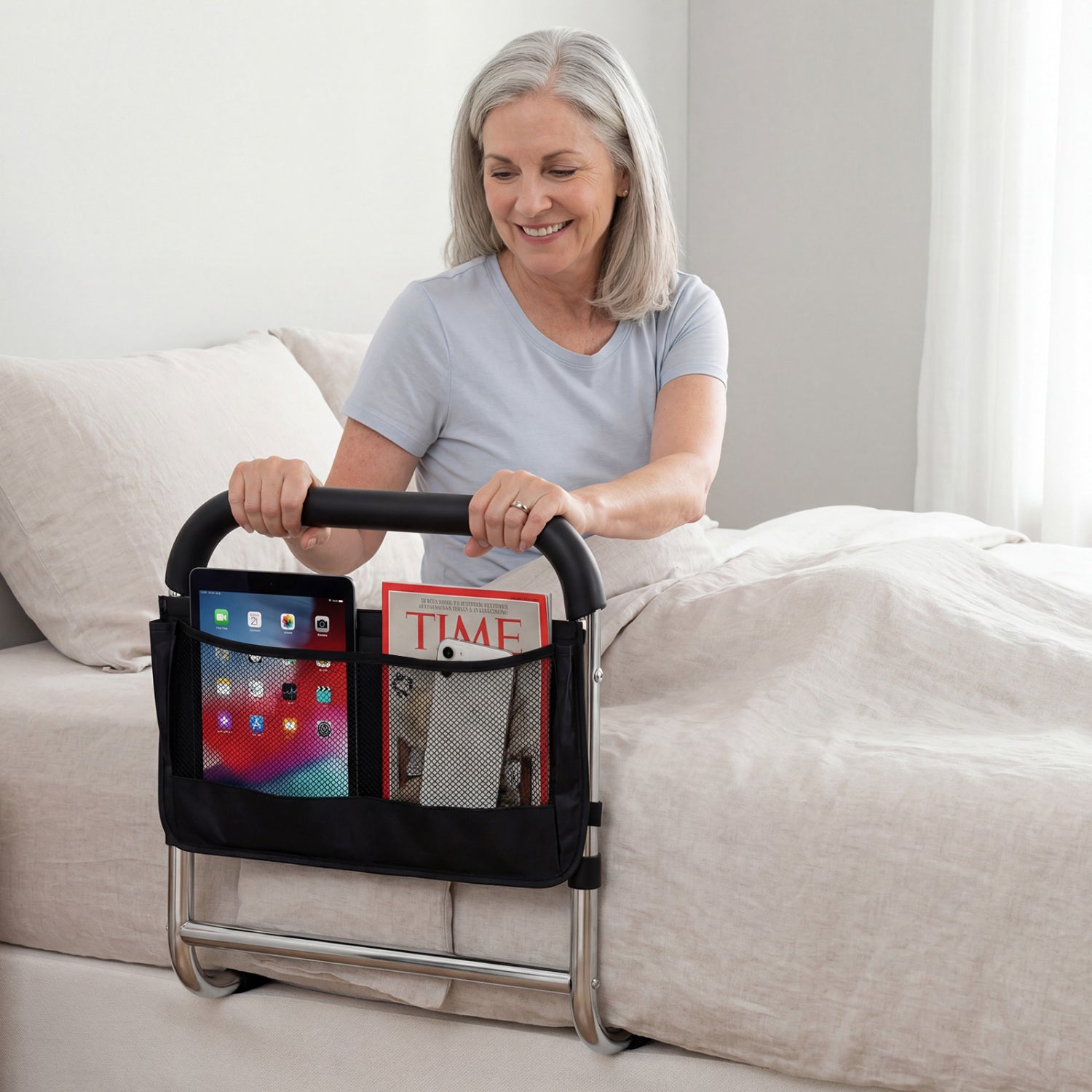 Bed Rails for Elderly Adults and Height Adjustable Bed Assist Safety Railings, Black Health Care at Gallery Canada
