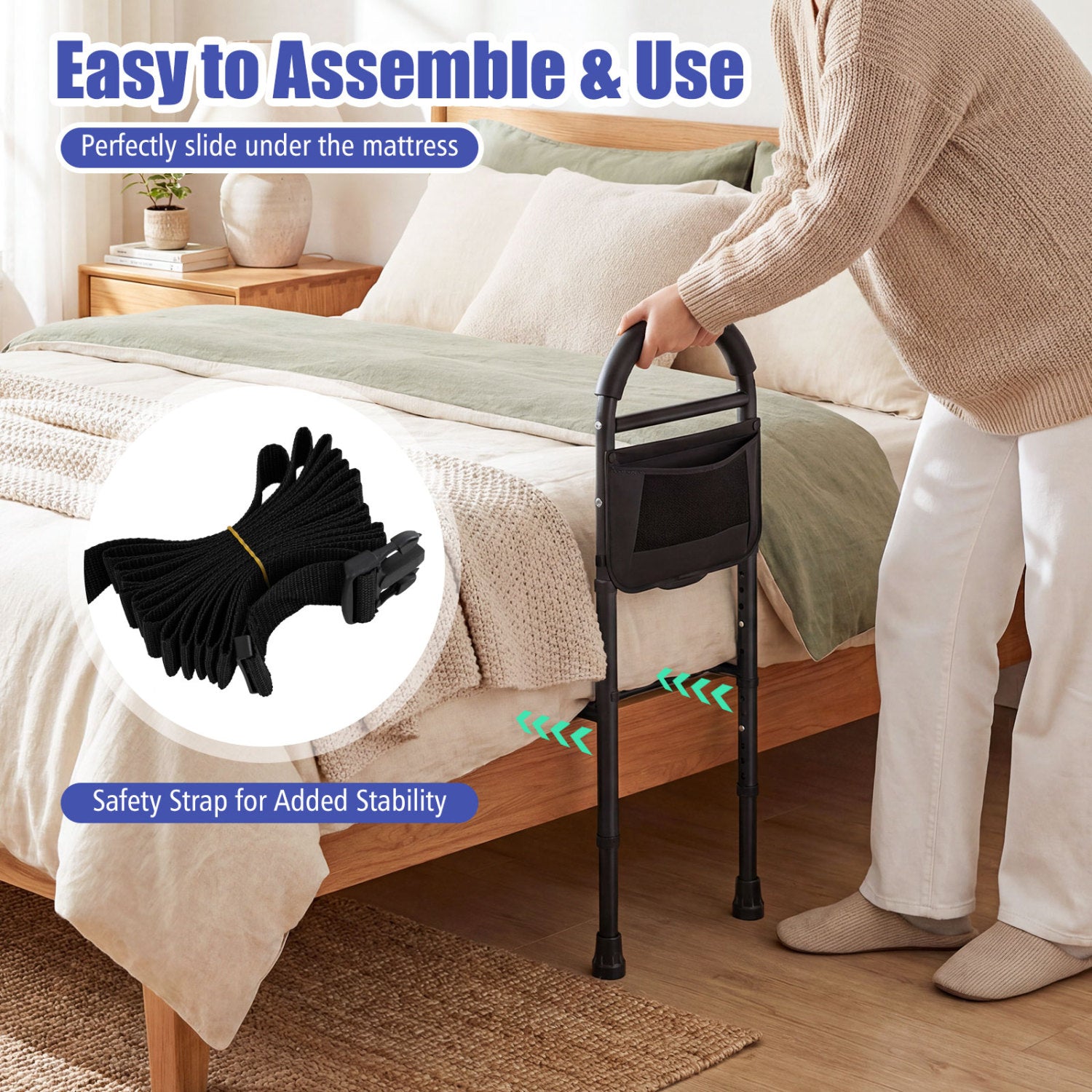 Bed Rails for Elderly, Height Adjustable Safety Railings Health Care at Gallery Canada