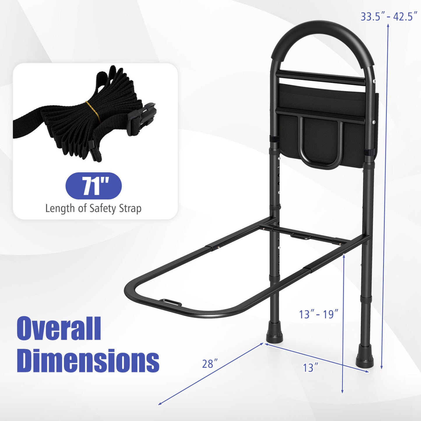 Bed Rails for Elderly, Height Adjustable Safety Railings Health Care at Gallery Canada