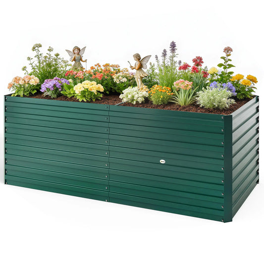 5' x 3' x 2' Raised Garden Bed, Galvanized Planter Box, Green Galvanized Planter Boxes Green at Gallery Canada