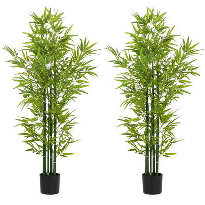 5FT Artificial Bamboo Tree, Faux Decorative Plant, Set of 2 Artificial Trees at Gallery Canada