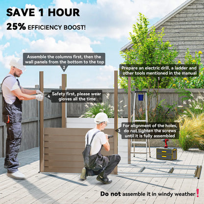 4.6' x 9' Brown Steel Outdoor Storage Shed, Lean To Metal Tool House, Brown Sheds at Gallery Canada