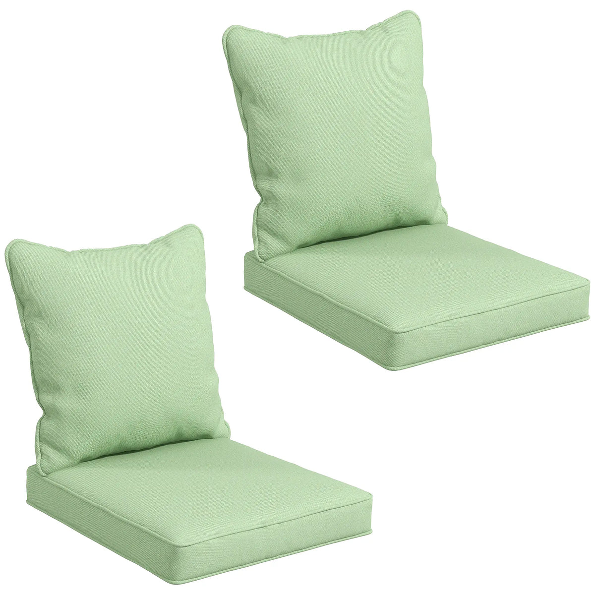 Patio Seat Cushion Set of 2, Green Patio Chair Cushions Green at Gallery Canada