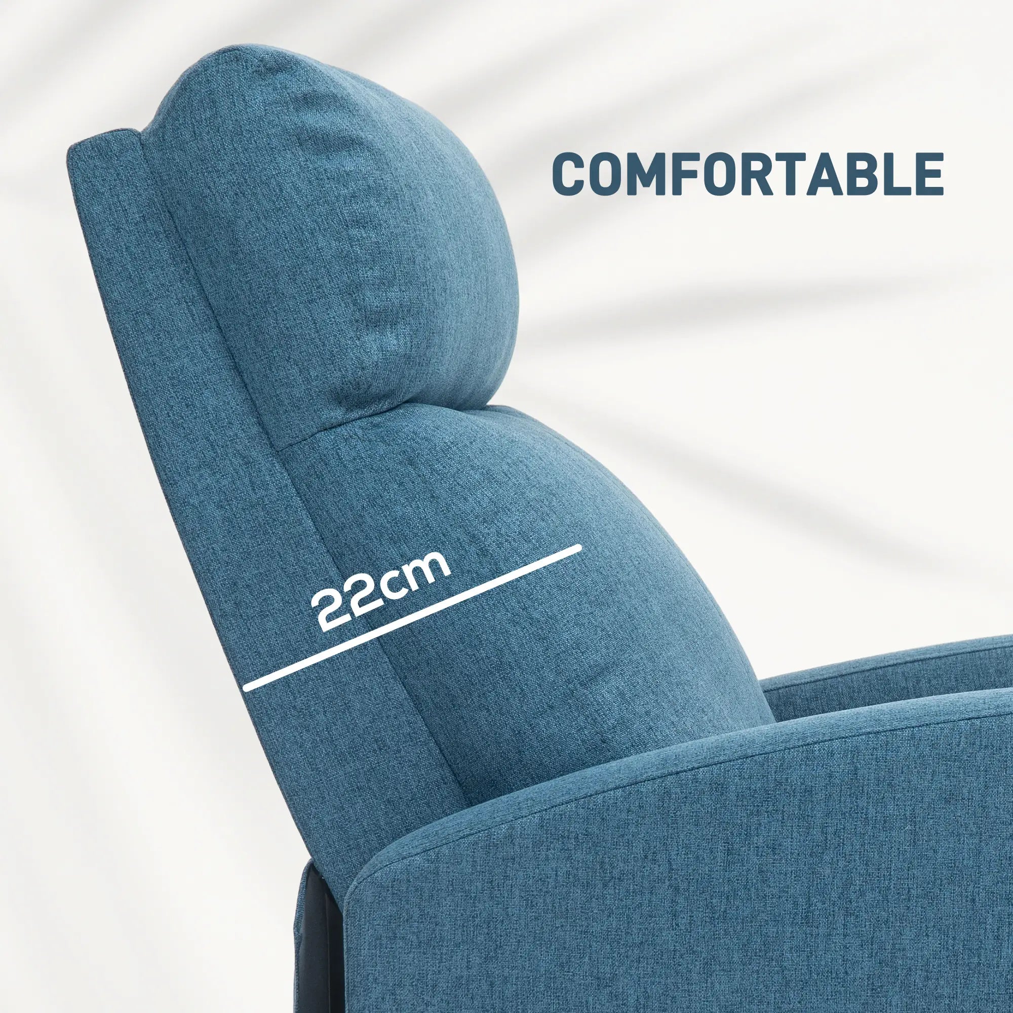 Manual Recliner Chair, Padded Seat, Living Room, Blue Sofas & Reclining Chairs at Gallery Canada