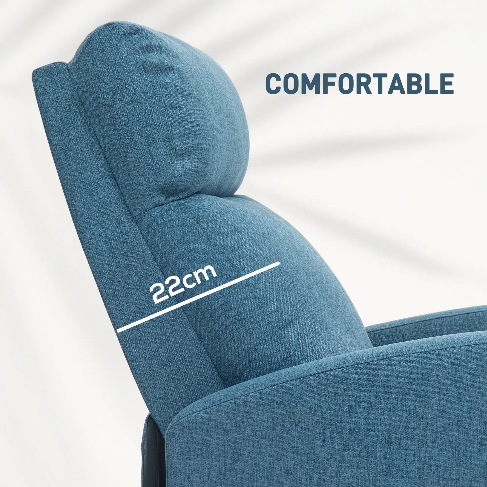 Manual Recliner Chair, Padded Seat, Living Room, Blue Sofas & Reclining Chairs at Gallery Canada