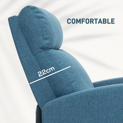 Manual Recliner Chair, Padded Seat, Living Room, Blue Sofas & Reclining Chairs at Gallery Canada