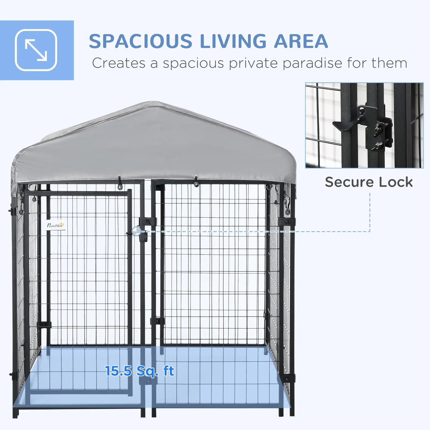 Outdoor Dog Kennel, Waterproof UV-Resistant Cover, 4 x 4 x 4.5 ft Houses, Kennels & Pens at Gallery Canada