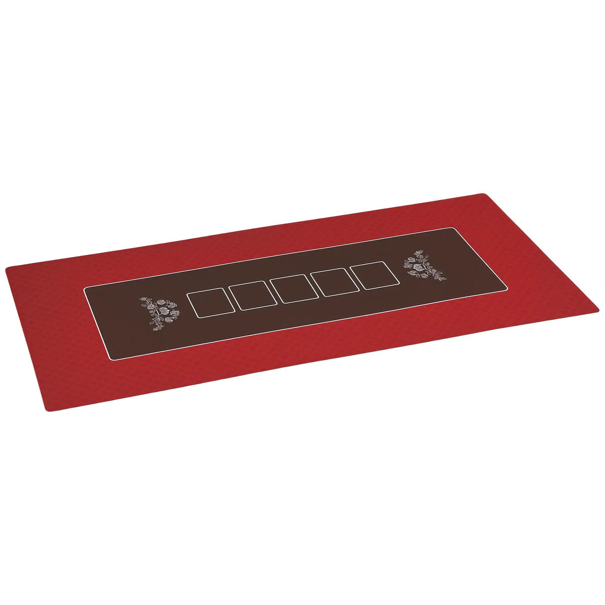 12 Player Poker Table Top Mat, Red