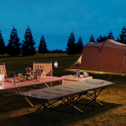 26.4" Wide Folding Bed, Camping Cot for Adults, Grey Camping Cots at Gallery Canada