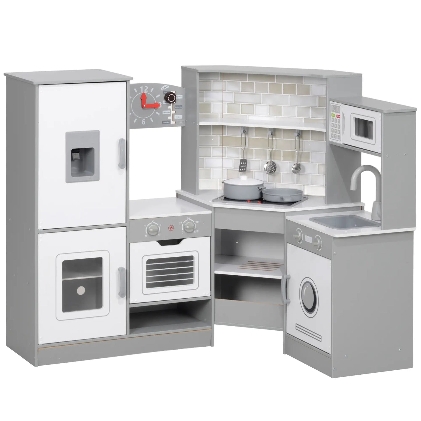 Corner Play Kitchen, Pretend Play Set with Lights, Sounds, Stove Play Kitchen at Gallery Canada
