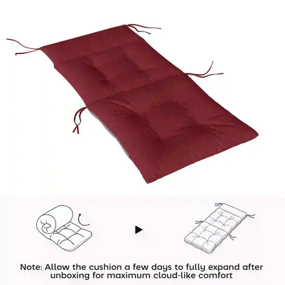 Waterproof Non-Slip Patio Chair Cushions, Set of 4, 44"x21", Wine Red Patio Chair Cushions at Gallery Canada