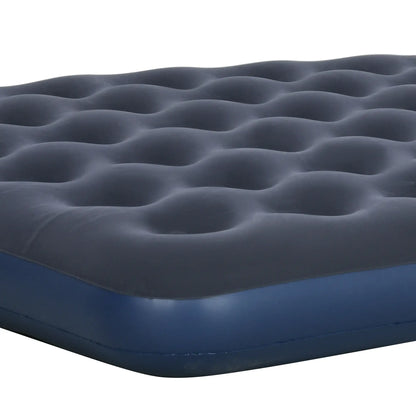 Queen Air Mattress, Inflatable Bed with Flocked Surface, Dark Blue Camping Cots at Gallery Canada
