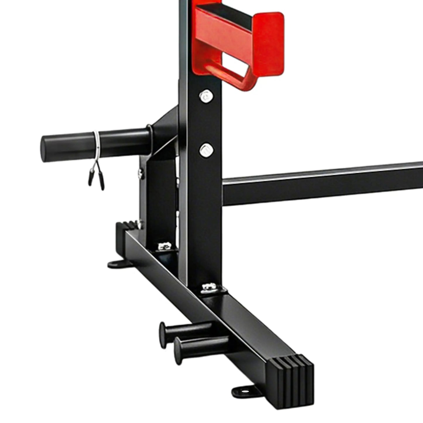 Power Cage Squat Rack, 1100LB, Pull-Up Bar, J-Hooks, Plate Storage