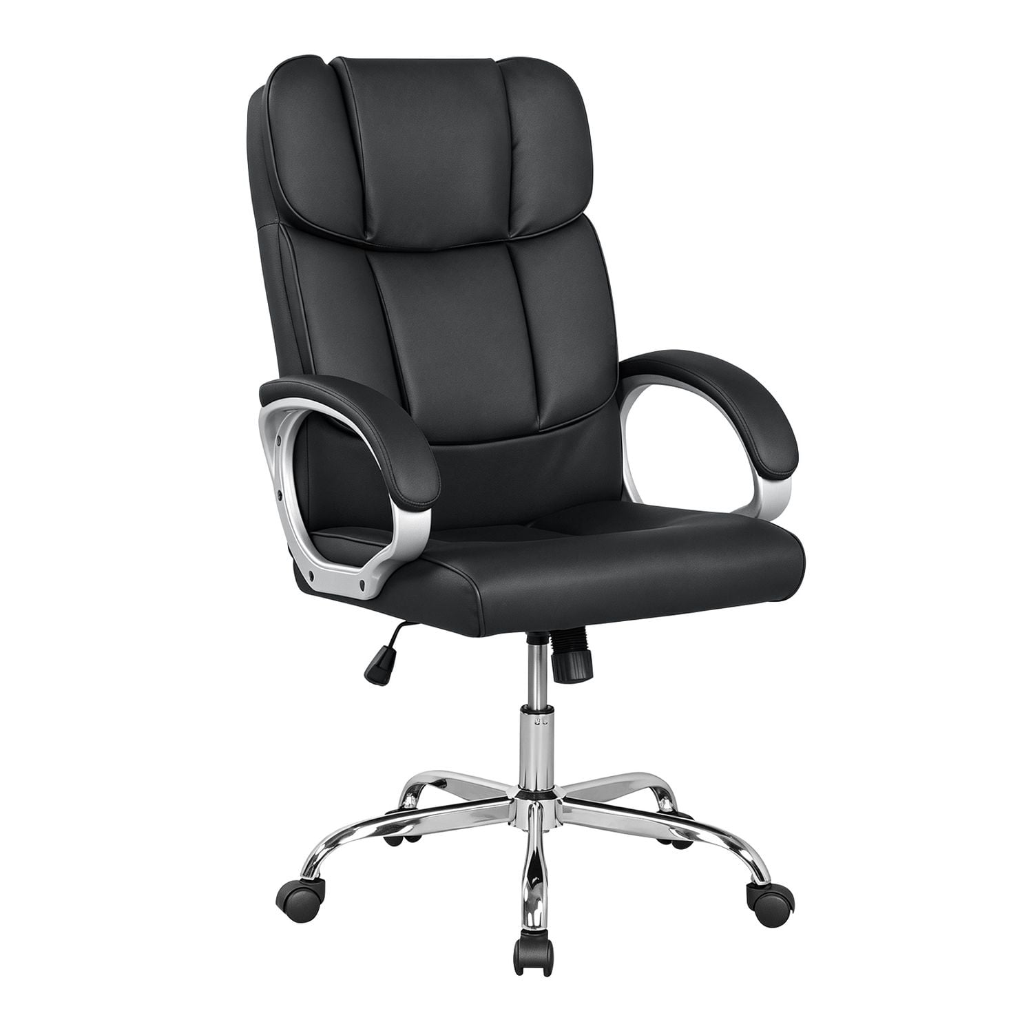 Big and Tall High Back Leather Executive Desk Chair, Black Executive Chairs Black at Gallery Canada
