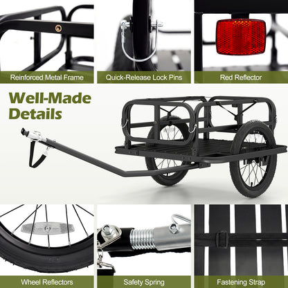 Heavy-Duty Bicycle Cargo Trailer Cart, Black Garages at Gallery Canada