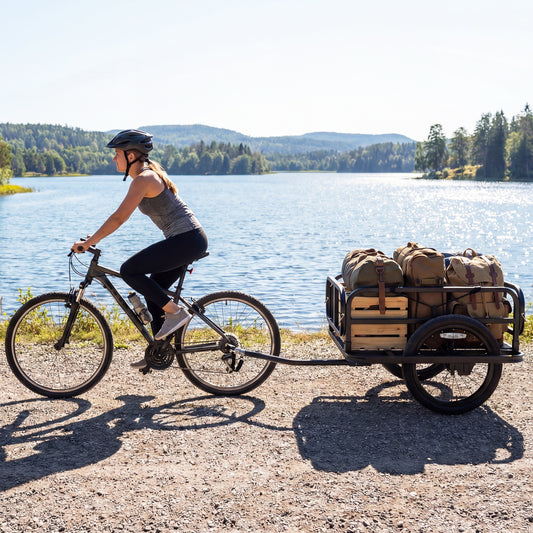 Heavy-Duty Bicycle Cargo Trailer Cart, Black Garages Black at Gallery Canada