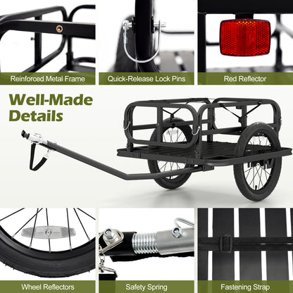 Heavy-Duty Bicycle Cargo Trailer Cart, Black Garages at Gallery Canada