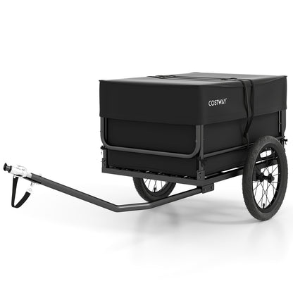 Bike Cargo Trailer with Bag and Cover Heavy-Duty Bicycle Wagon Cart, Black Garages at Gallery Canada
