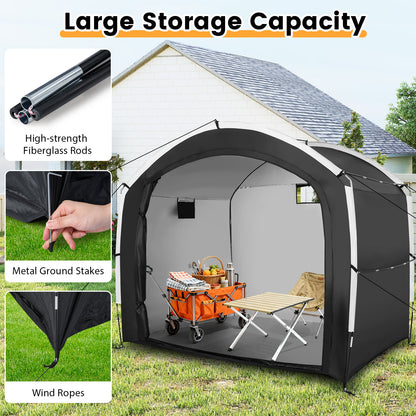 Bike Storage Shed Tent, 5 Bikes, PU4000MM Waterproof, Black Carports at Gallery Canada