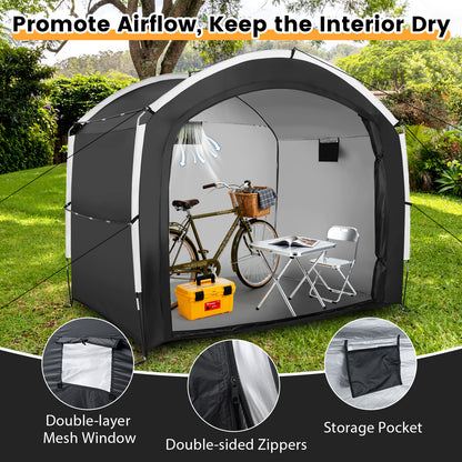 Bike Storage Shed Tent, 5 Bikes, PU4000MM Waterproof, Black Carports at Gallery Canada