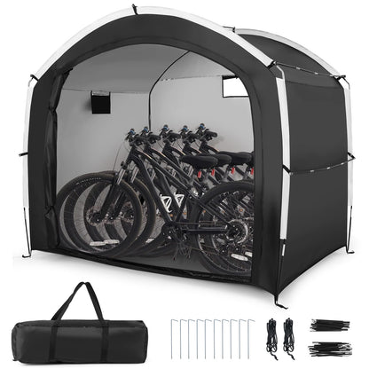 Bike Storage Shed Tent, 5 Bikes, PU4000MM Waterproof, Black Carports at Gallery Canada