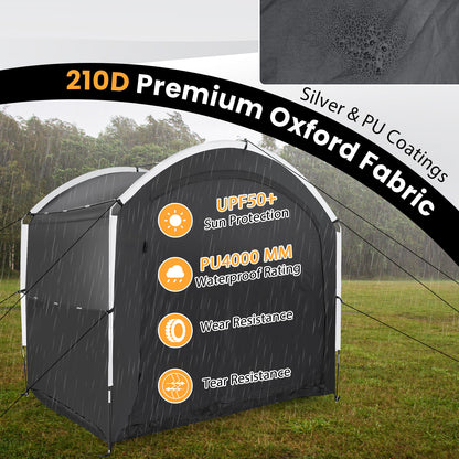 Bike Storage Shed Tent, 5 Bikes, PU4000MM Waterproof, Black Carports at Gallery Canada