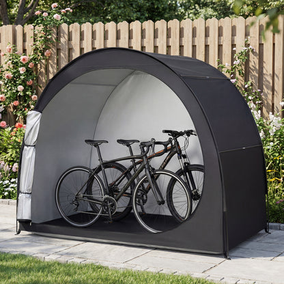 Portable Bike Storage Tent, Waterproof PU Oxford Fabric, Black Carports at Gallery Canada