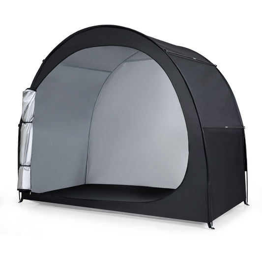 Portable Bike Storage Tent, Waterproof PU Oxford Fabric, Black Carports Black at Gallery Canada