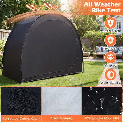 Portable Bike Storage Tent, Waterproof PU Oxford Fabric, Black Carports at Gallery Canada